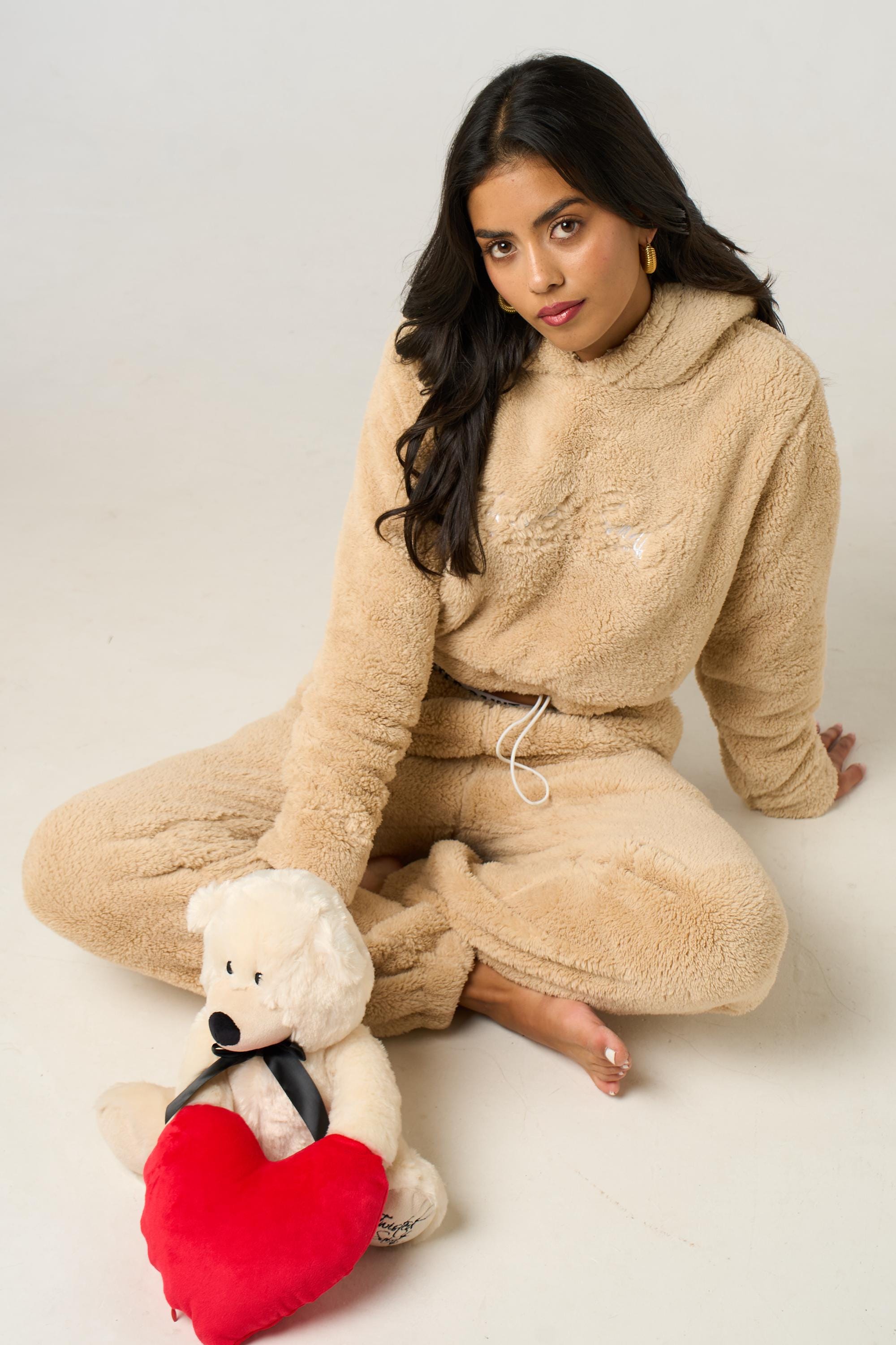 Tuta Invernale Morbida In Sherpa Borg Fleece Con Cappuccio Per Uomo E Donna - Foto 10