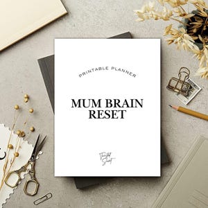 Moeder Brain Reset afdrukbare A4-planner digitale download dagelijkse moederdagboek maaltijdplan mentaliteit check-in & affirmaties zelfzorgplanner voor moeders