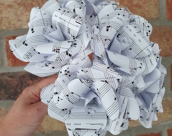 Sheet Music Paper Roses, Paper Flowers Roses - Handmade Paper Flowers, Wedding Flowers, Bouquet of Roses