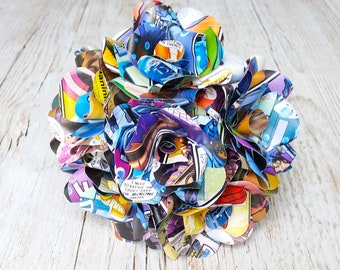 6 x Comic Book Paper Flowers | Cosplay Themed Gift
