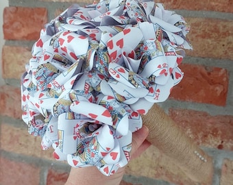 Playing Card Paper Flower Bouquet: Vegas Wedding Roses