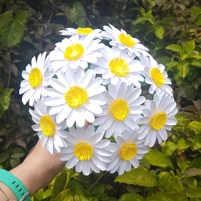 Paper Daisies White Paper Flower Daisies Home Decor 1st Etsy