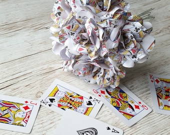 Playing Card Paper Flowers | Las Vegas Wedding | Casino Night  | Casino Party Decorations