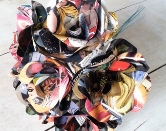 Comic Book Paper Flower Roses, Alternative Flowers, Cosplay Accessories, Comicon Gift