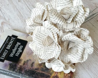 Classic Book Paper Flowers - Handmade Paper Flowers - Artificial Flowers, Home Decor, Gift Idea for Her