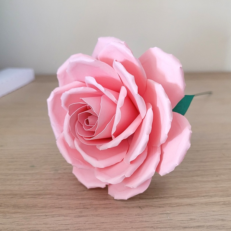 Pink Paper Rose, Paper Flower, Valentines Rose, Wedding Flowers ...