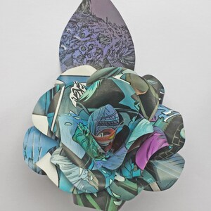 Comic Book Paper Flower Boutonniere: Themed Wedding Buttonhole image 4