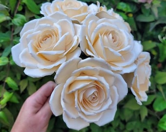 Realistic Paper Roses, Paper Flower,  Valentines Rose, Wedding Flowers