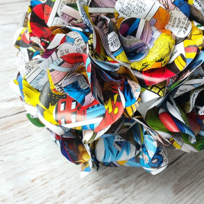 Comic Book Paper Flower Bridal Bouquet Paper Roses Wedding Etsy