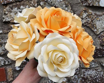 Handcrafted Realistic Paper Rose Bouquet
