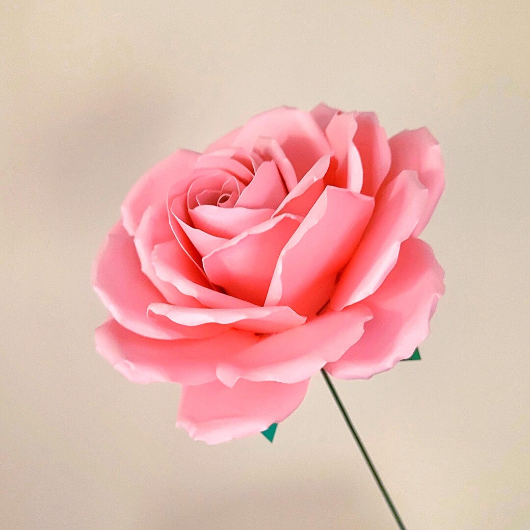 Pink Paper Rose, Paper Flower, Valentines Rose, Wedding Flowers ...