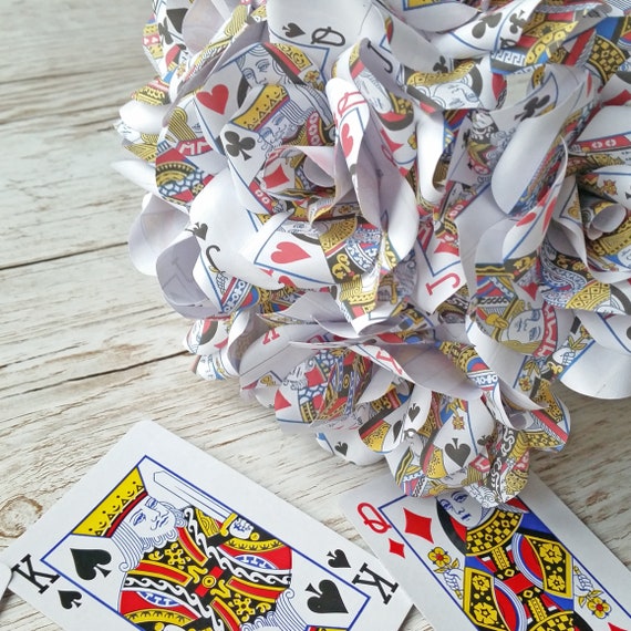 6 X Playing Card Paper Flowers Las Vegas Wedding Casino Etsy