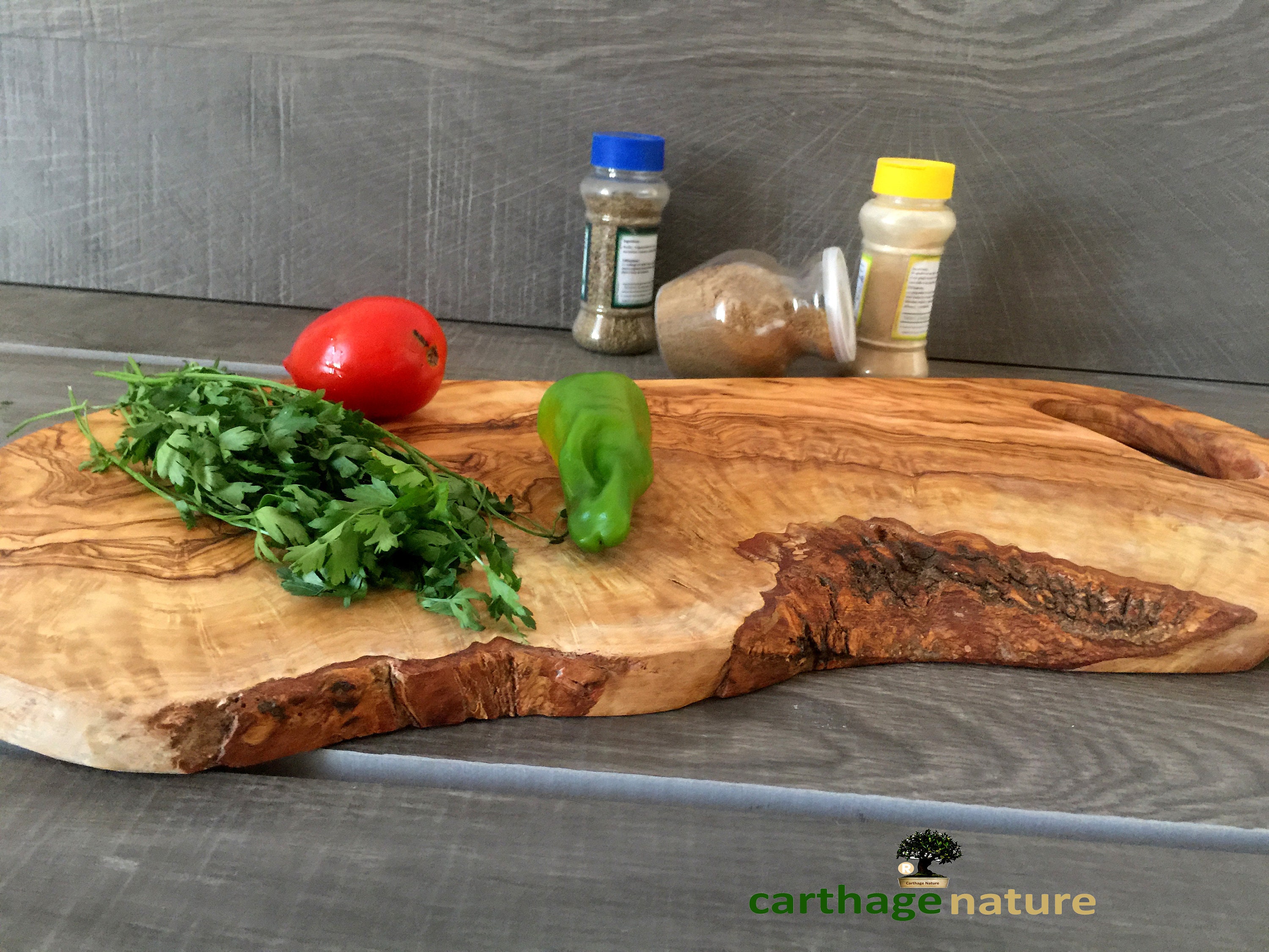 Cadeau Anniversaire, Planches à Découper Poignée en Bois d'olivier 35 et 45 cm, Cadeau Original Pour