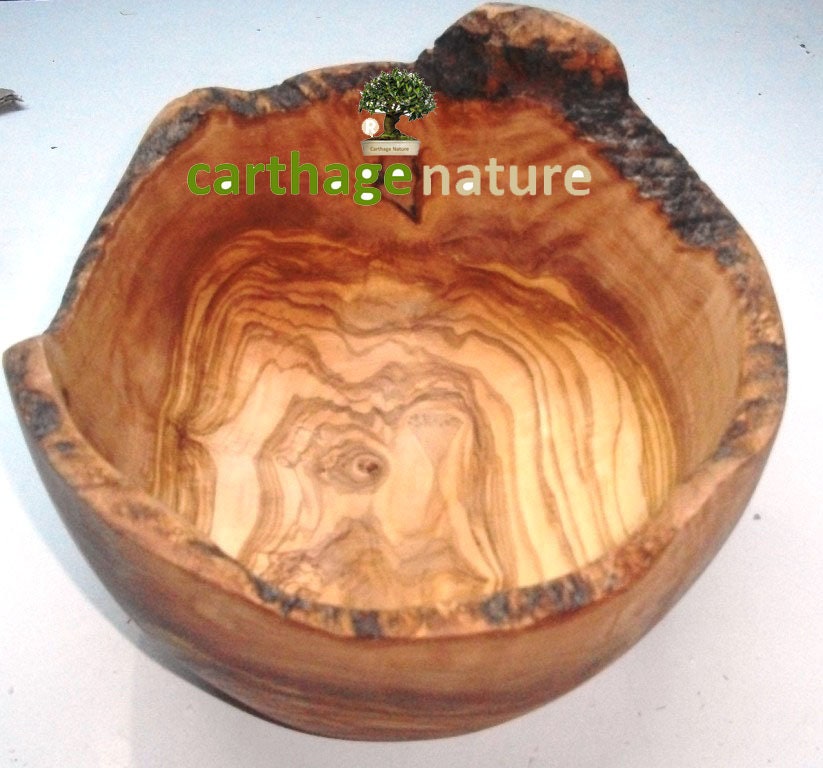 Cadeau Fête Des Mères, Bol, Saladier en Bois d'olivier 17-18 cm, Art de Table, Présentation Fruits, 
