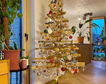 CHRISTMAS TREE Plywood / 185 cm 6.1 feet / Ornaments / Decoration / Christmas decor / Noel Holz Wood