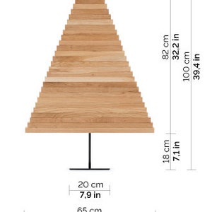 Wooden Christmas Tree / M YELKA / 40in 100cm / Walnut, Oak, Maple wood / Metal stand / Weihnachtsbaum / Sapin de Noël / albero di Natale image 9