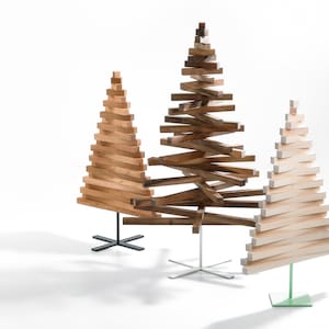 Wooden Christmas Tree / L YELKA / 4,9feet-150cm / Walnut, Oak, Maple wood / Metal stand / Weihnachtsbaum / Sapin de Noël / albero di Natale image 6