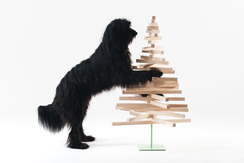 Wooden Christmas Tree / L YELKA / 4,9feet-150cm / Walnut, Oak, Maple wood / Metal stand / Weihnachtsbaum / Sapin de Noël / albero di Natale image 10