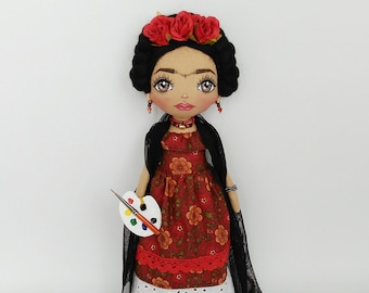 Rag doll handmade Mexican art doll Fabric doll