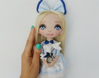 Alice in wonderland rag doll handmade Birthday Gifts for daughter