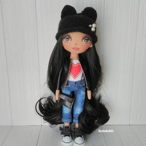 Cat handmade Rag doll Personalized textile doll Christmas gift for daughter