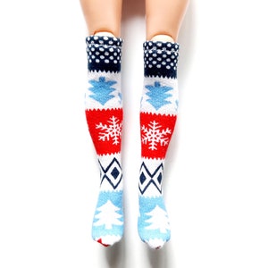 Christmas doll Socks Miniature doll accessories - Blythe - Rainbow High - Middie blythe - Petite blythe