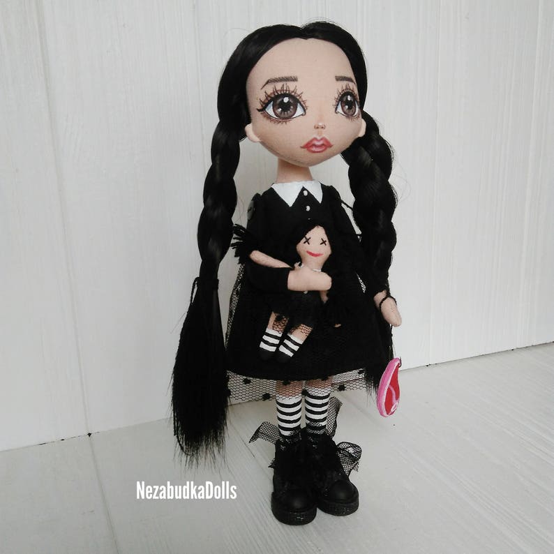 Goth Rag Doll Halloween's Creepy Decor Horror Art Black Dolls Halloween ...