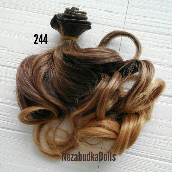 Curly Ombre Hair For Dolls 12 Synthetical Wavy Hair For Etsy