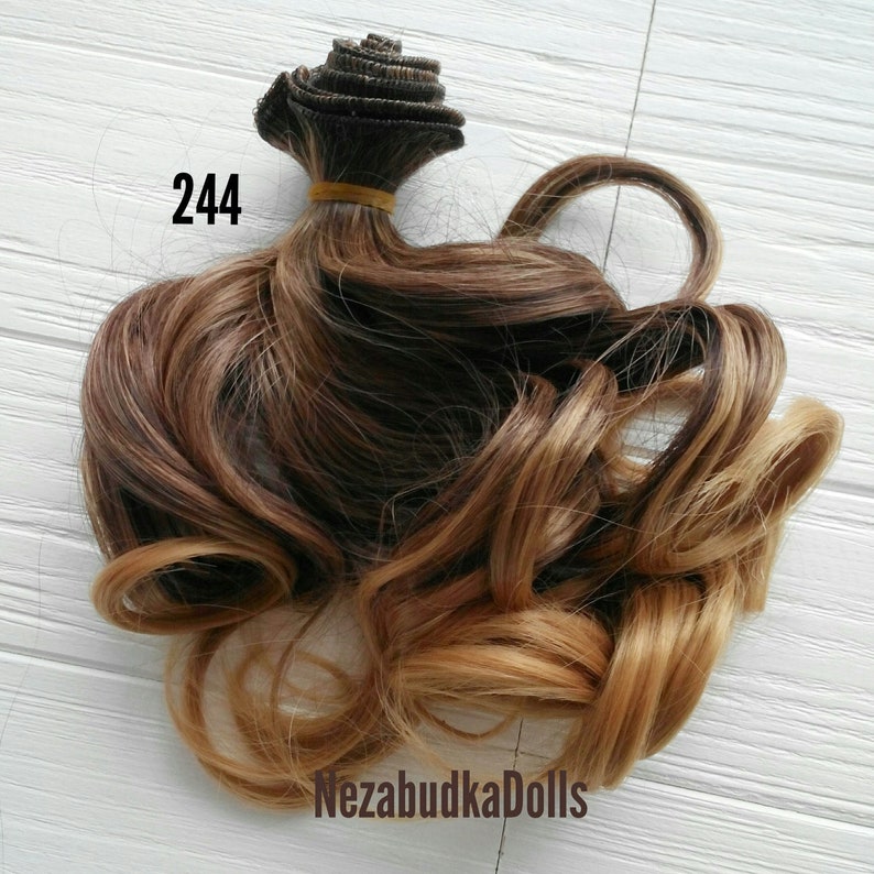 Artificial Curly Ombre Hair For Dolls 12 Synthetical Etsy