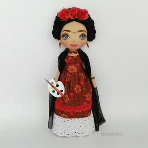 Stoffpuppe Handgemachte Mexikanische Kunstpuppe Stoff Goth Puppe