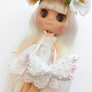 Handgjord Middie Blythe klänning Blythe docka ängel Fairy Petite kläder Rainbow High docka outfit pixie kostym