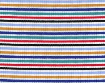 Multicolor Stripes - Rib Knit Fabric