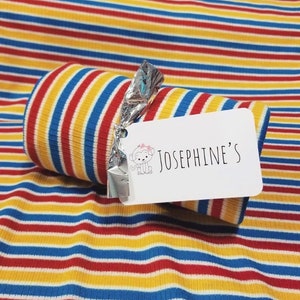 Primary Stripes - Rib Knit - Red, Blue, Yellow