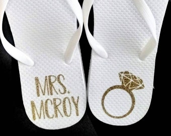 etsy wedding flip flops