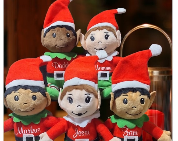 Personalized Christmas Elf - Personalized Elves - Stuffed Elf - Stocking Stuffer - Boys and Girls Available - Multicultural