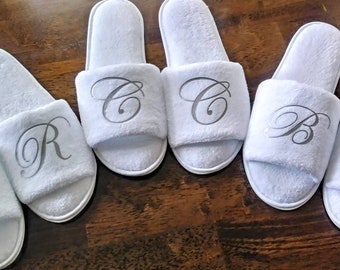 monogrammed bedroom slippers