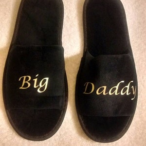 Slippers - Personalized Slippers - Slippers for him - Grooms Men Slippers - Husband - Big Daddy