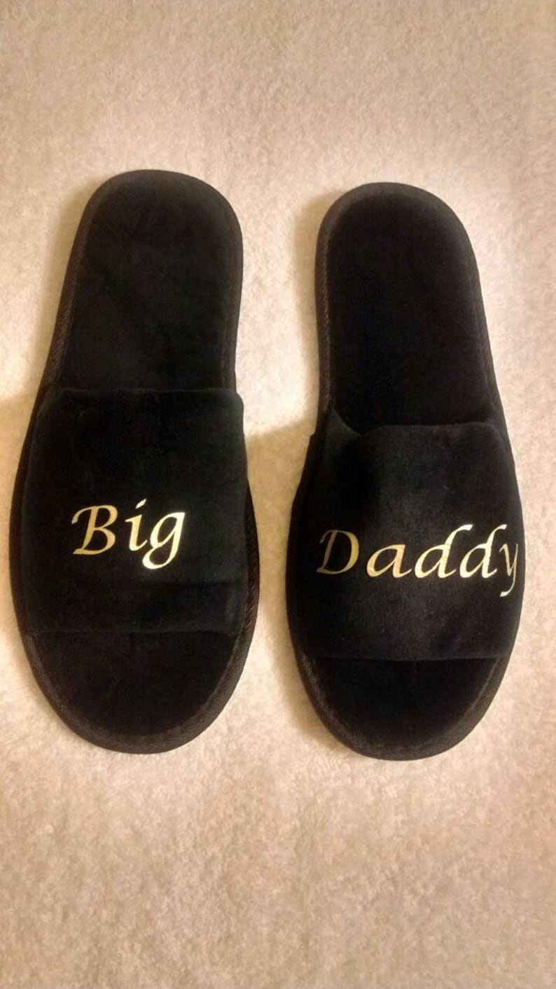 Slippers Personalized Slippers Slippers for him Grooms Men Slippers Husband Big Daddy image 1