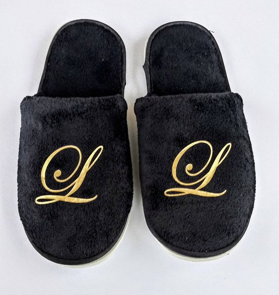 monogrammed slippers