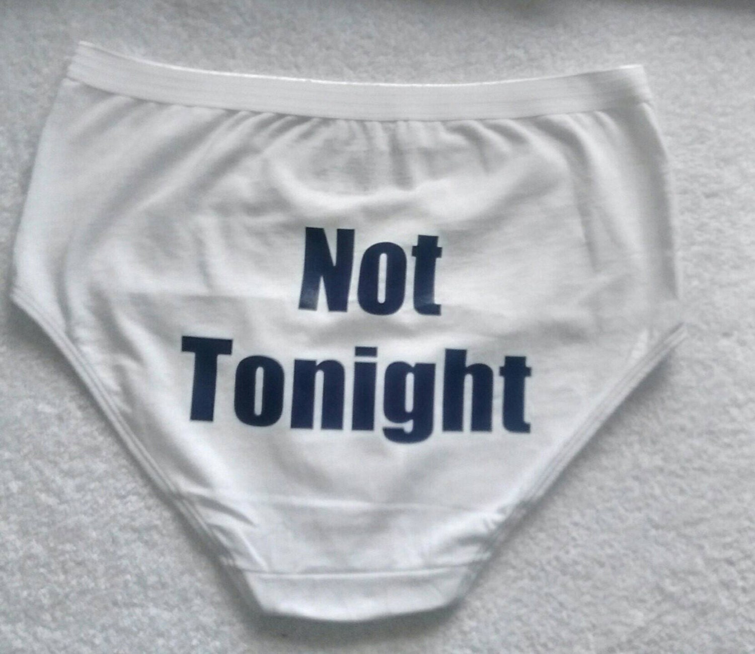 Personalized Underwear - Funny Underwear - Bridal Shower Gift -  Bachelorette Party - Not Tonight® Underwear - Bachelorette Gift for Bride