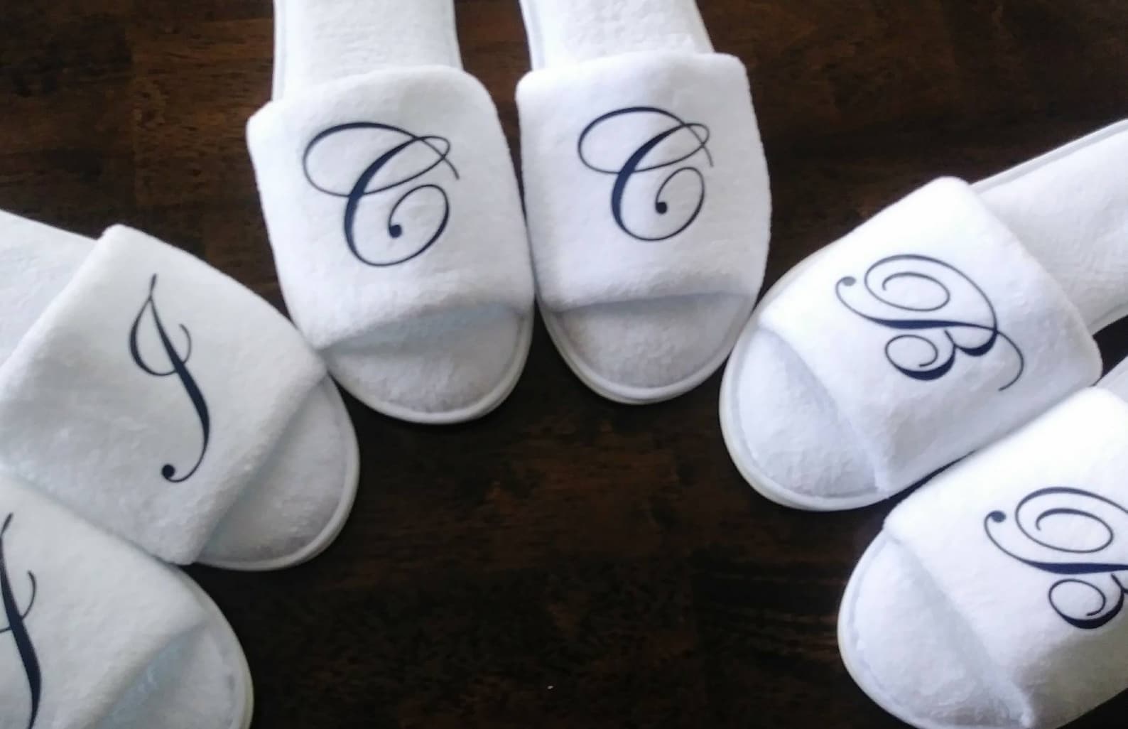 monogrammed slippers