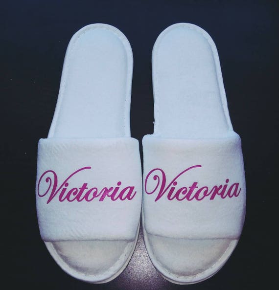 Bridesmaid Slippers - Slippers - Girl's Day Out -Bridal Parties - Wedding Slippers  - Corporate Party - Bridal Shower Gift - Birthday