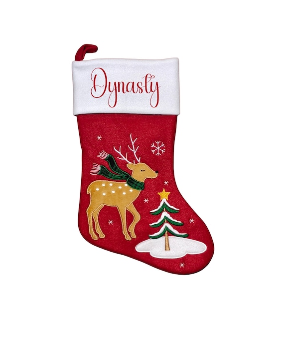 Personalized Reindeer Christmas Stocking