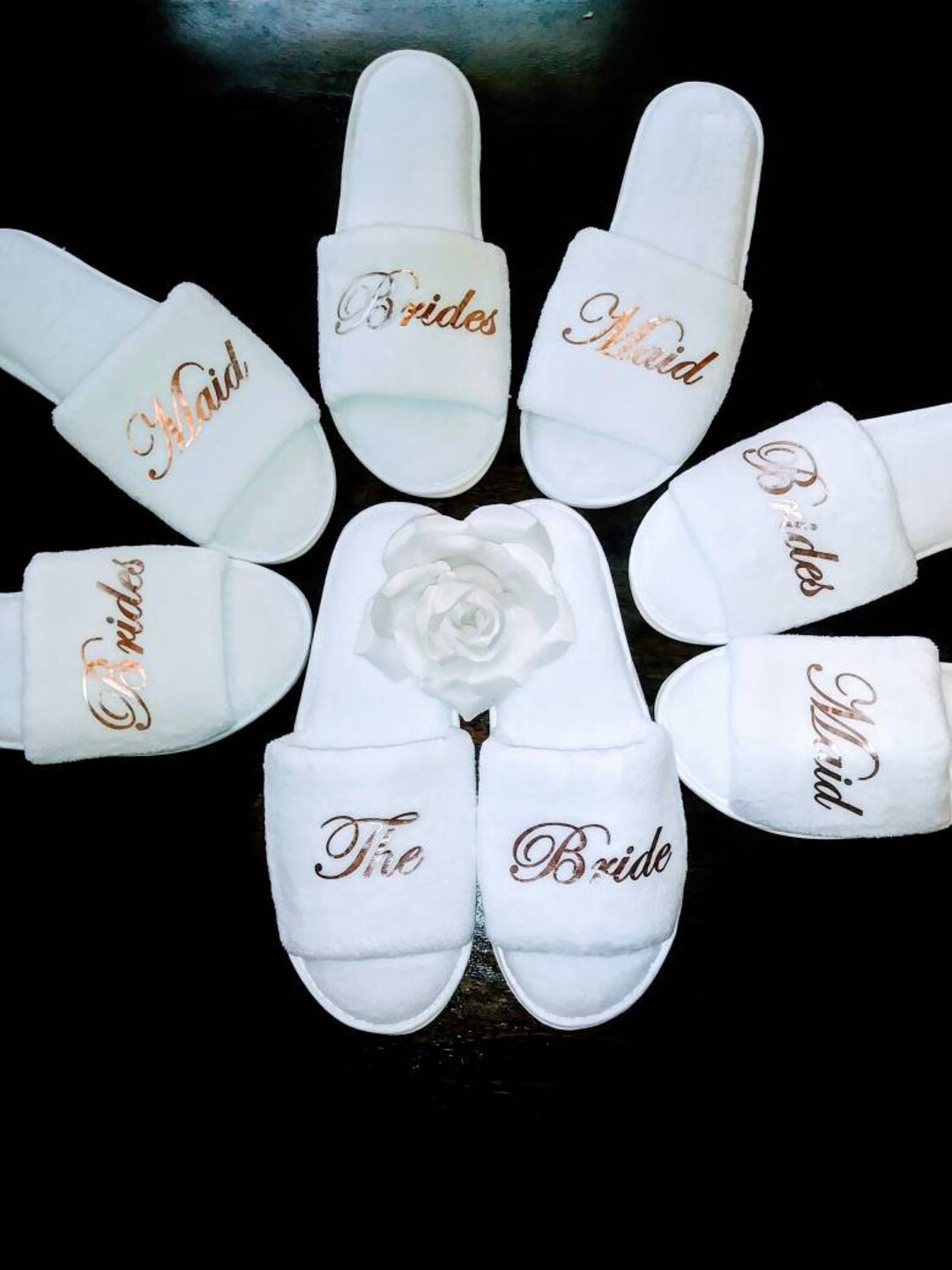bridal robes and slippers