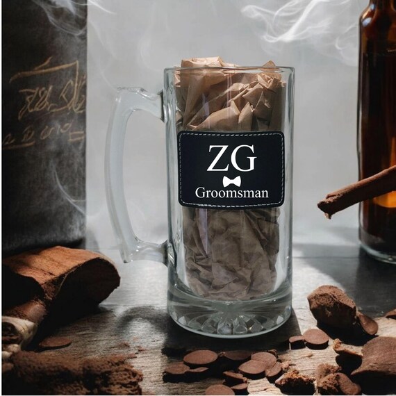 Personalized Beer Mug for Groomsman Gift, Best Man Mug, Custom Groomsmen Gifts, Will you be my groomsman, Father's Day Gift