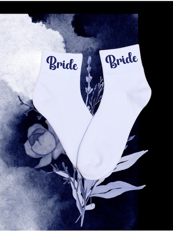 Personalized Bride Socks - Wedding socks - Bride - Bridal Shower Gift - Wedding Party- Mother of the Bride