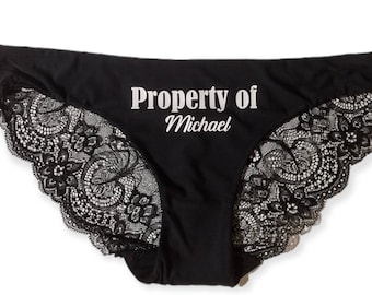 Property of Underwear - Bride Panties - Bridal Shower Gift - Personalized Panties - Wedding Gift -Engagement Party - Bridal Lingerie