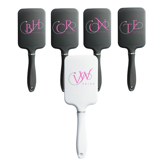 Personalized Hair Brushes for Bridesmaids, Wedding Guest Favors, Bachelorette Parties, and More