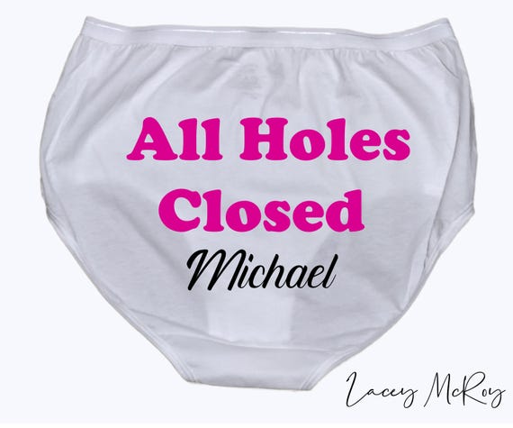 Personalized Funny Underwear - Bridal Shower Gift  - Bachelorette Party - Not Tonight® Underwear Collection-  Gift for Bride -