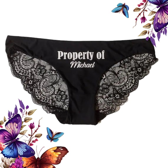 Personalized Bride Panties, Property of, Custom Bride Panties, Bachelorette Party Gift for the Bride, Bridal Lingerie, Lingerie Party